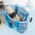 カスタムエクストラ大容量旅行プール防水PU折りたたみ式贅沢バッグ外観ジッパーポケットメッシュビーチバッグ